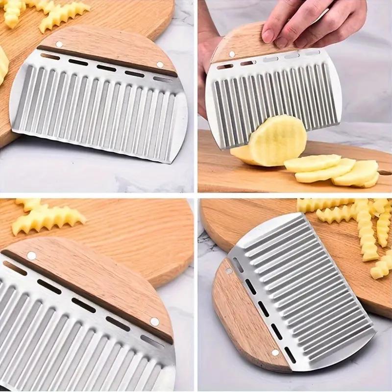 1PCS Vegetable Wave Cutter Stainless Steel Potato Carrot Slicer Vegetable Wave Chopper French Fries Slicer