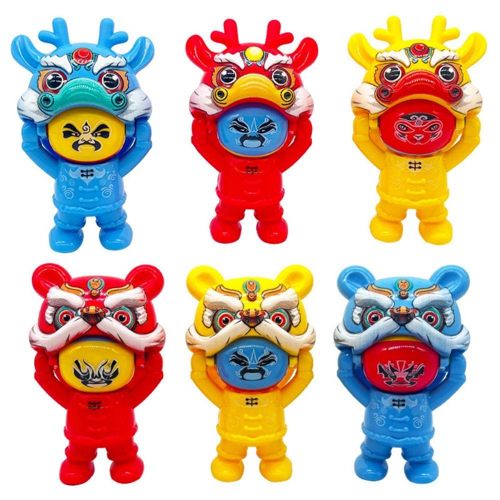 5pcs Face Painting Dolls Lion Dance Face Changing Doll Face Changing Toys  Kids Playing Supplies