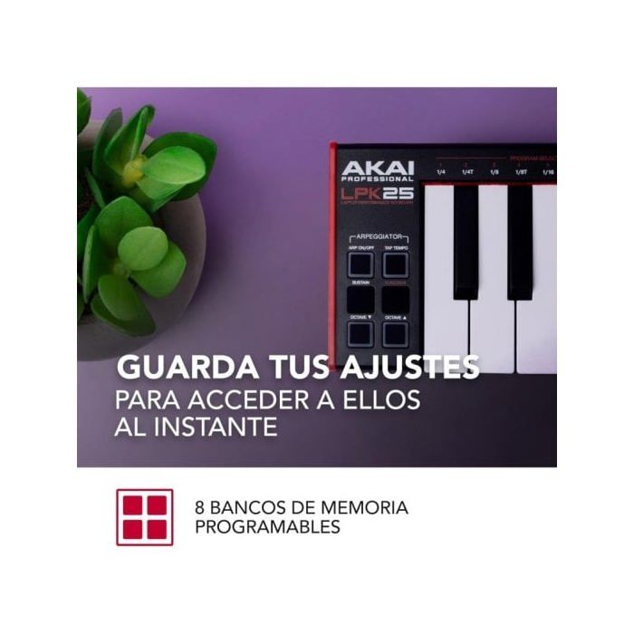 Clavier Maître - Akai - LPK25 Mk2 - 25 Mini-Touches - USB - Arpégiateur Intégré