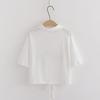 Sweet Junior High Summer Polo Shirt & High-Waist Skirt Set