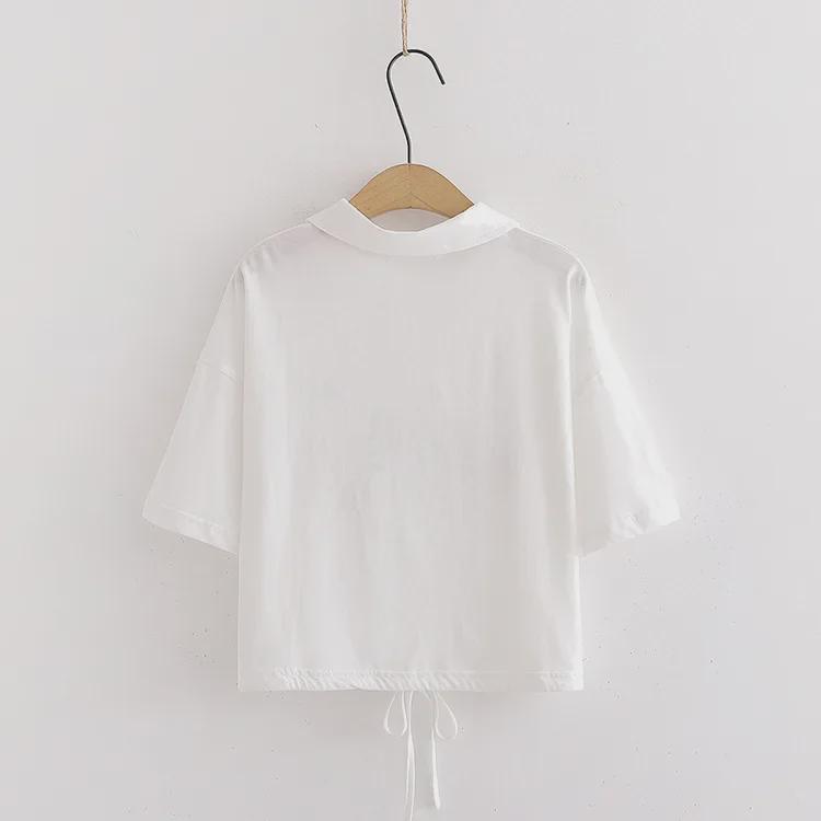 Sweet Junior High Summer Polo Shirt & High-Waist Skirt Set