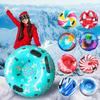 Ski Ring Inflatable Pvc Sledding Tube Thicken Snow Tubing Winter Snow Tube With Handle Snow Racer Durable Snow Sled Board 1Pc