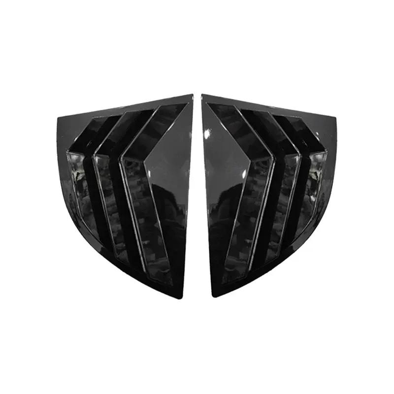 Fit For Honda Civic Senda 8th 2006- 2009 2010 Front Rear Side Window Blinds Trim Cover Louver Stickers Frame ABS Carbon Fiber