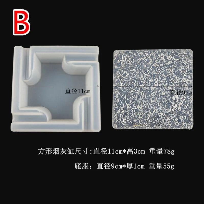 1PC Ashtray Craft DIY Transparent UV Resin Epoxy Silicone Combination Molds for DIY Making Finding Accessories Jewelry