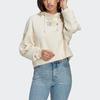 Adidas Originals Trefoil Hoodie Short Sports Pullover Sweatshirt Women Hoodies Off-White GP3495