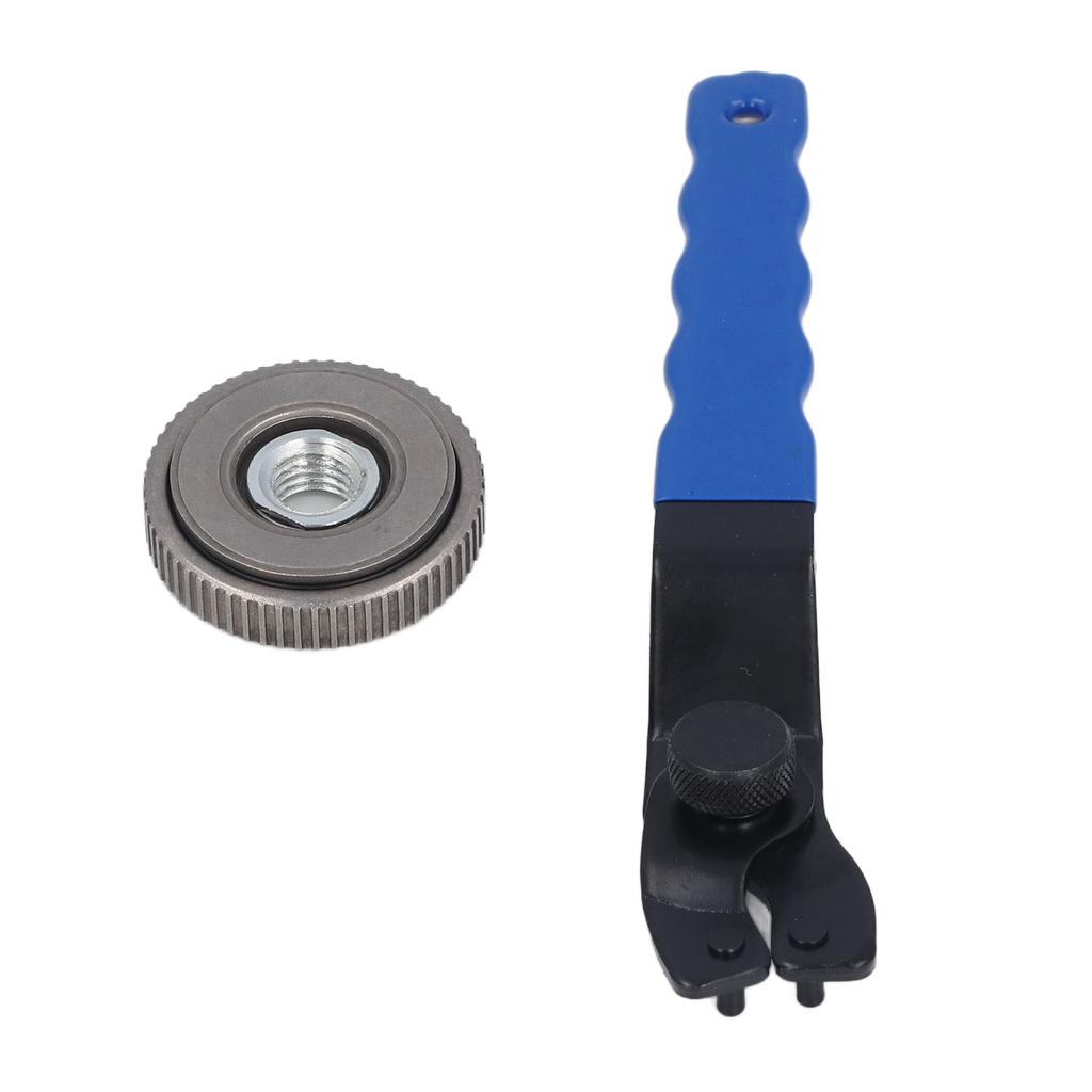 Lock Nut and Adjustment Pin Wrench Stainless Steel Pressure Plate for M14 Thread Spindle Angle Grinder