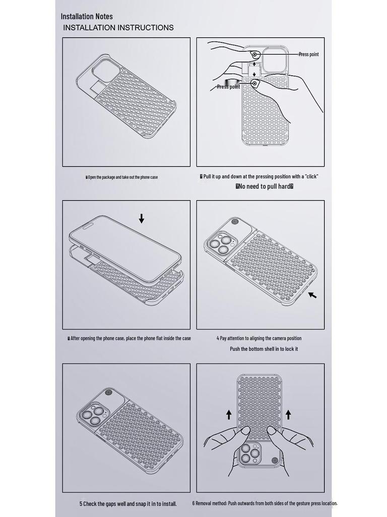 Universal Metal Aromatherapy Case for iPhone 13-15 Pro Max