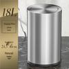 Stainless Steel Swing Lid Trash Can for Home and Kitchen, Light Luxury Design for Bathroom and Living Room.