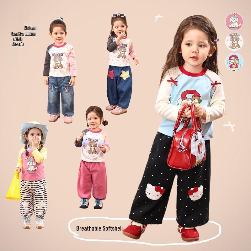 LUSON Baby Girl Long-Sleeve Cartoon T-Shirt