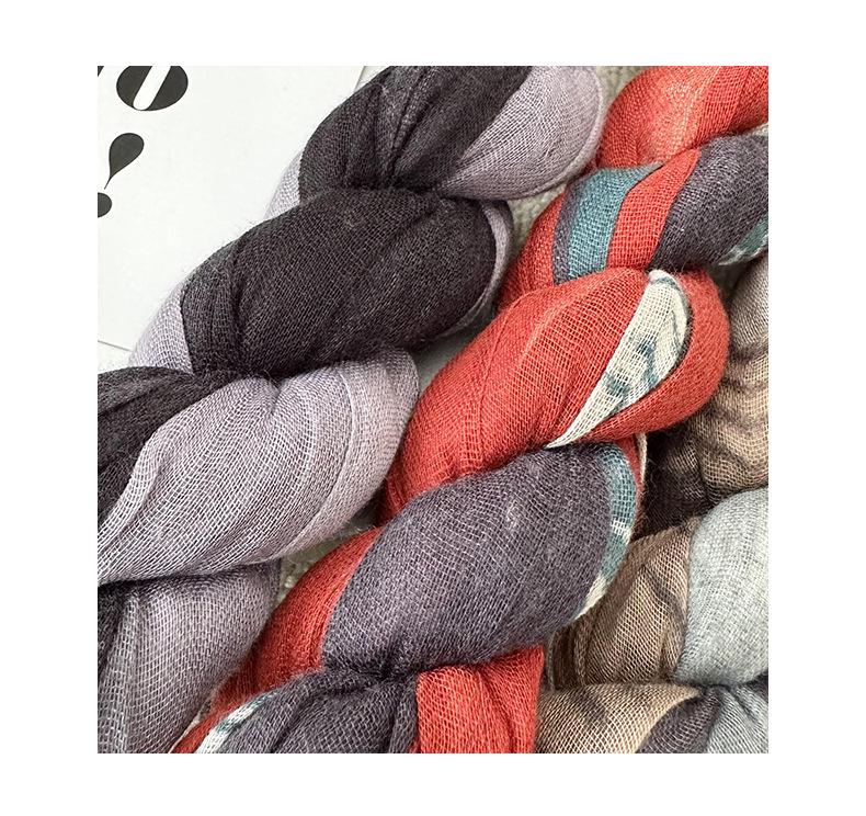 Women's Retro Tie-Dye Cotton Linen Scarf Shawl - 2024 Winter Collection