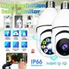 HD 1080P 360° Rotate Auto Tracking Panoramic Camera Light Bulb Wireless 5G Wifi PTZ IP Camera Remote Viewing Security Surveillance Audible Alarm