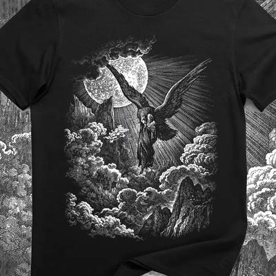 Dante Inferno Adler T-Shirt – Gustave Doré Göttliche Komödie Gravur Tee