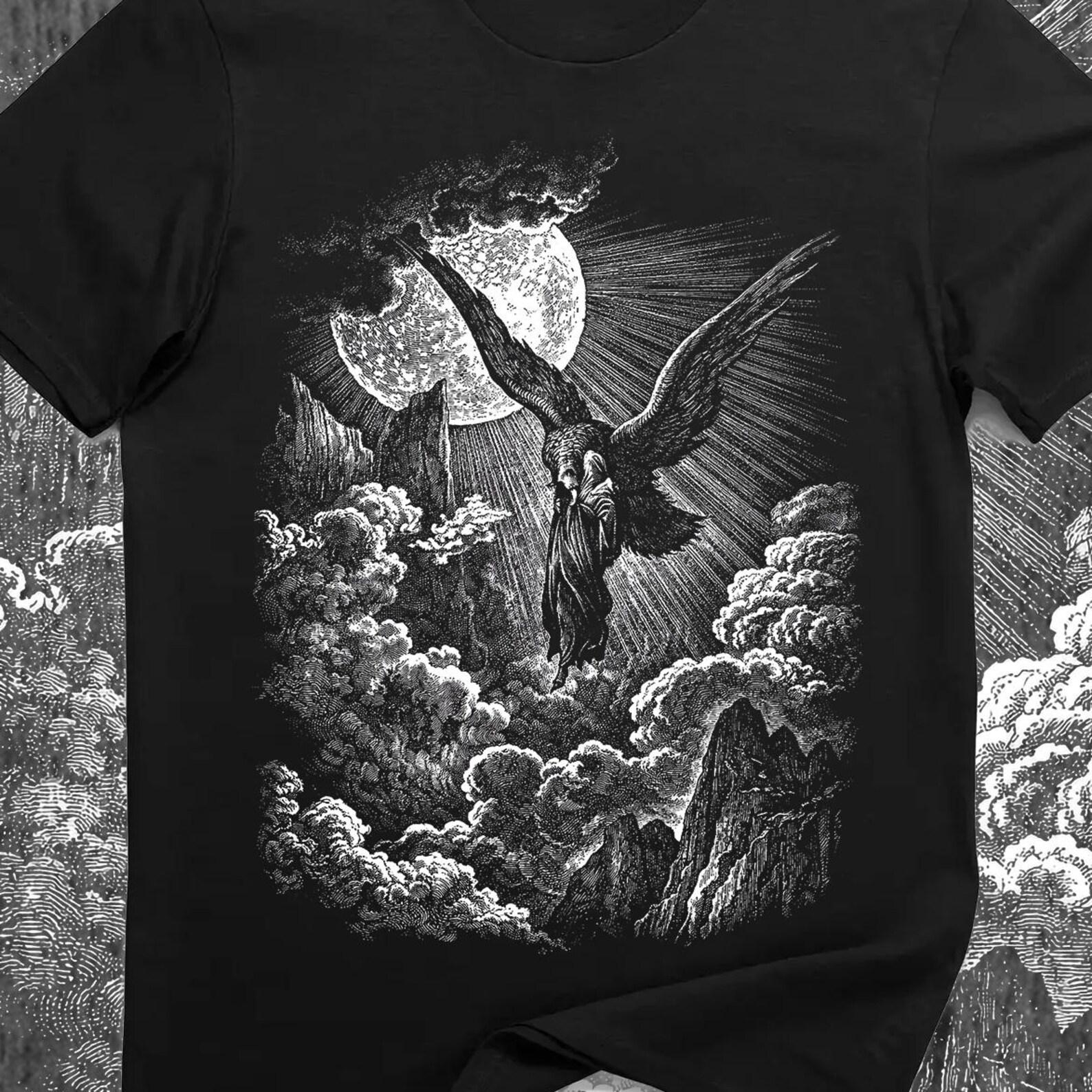 Dante Inferno Eagle T-Shirt – Gustave Doré Divine Comedy Engraving Tee 3XL