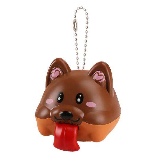 

Игрушка для собаки с длинным языком со звуком, снятие стресса, мультяшный щенок, непоседа, брелок, подвеска для рюкзака, интерактивная игрушка с языком, животное, игрушка для снятия стресса коричневый