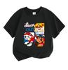 Kids Boys Girls Crew Neck Short Sleeve T-Shirt, 100% Cotton Cute Cartoon Puppy Print Tees, Casual Laugh Out Loud Pattern Tops for Toddler Daily Wear S