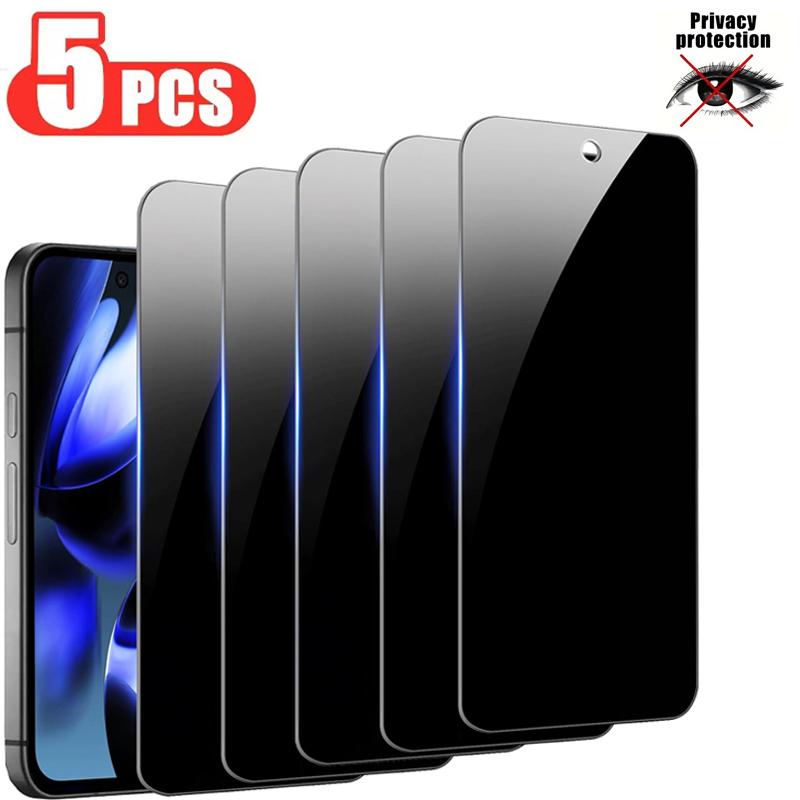 5pcs Anti-Spy Tempered Glass For Samsung Galaxy A55 A56 A57 A34 A35 A36 A37 A17 Redmi 14C 13C 12C Note 13 12 iPhone 17 16 15 Privacy Screen Protector