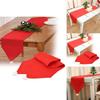 Vibrant Red Christmas Table Runner Christmas Decoration Nonwoven Fabric Tablecloth