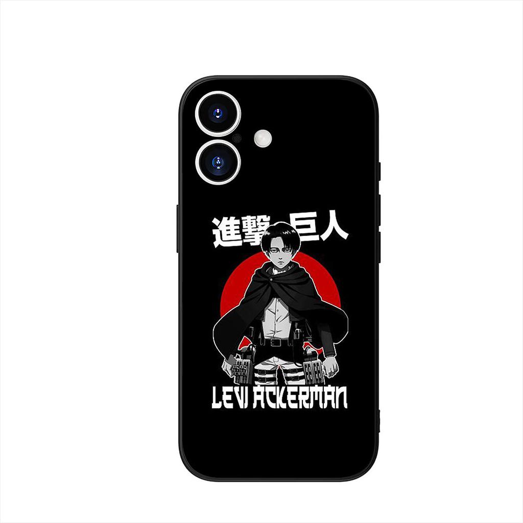 Attack on titan Eren Jaeger levi Phone Cover Case for Apple iPhone 16 15 14 Plus 13 12 Mini 17 Pro Max + 16E Air 16+ ProMax