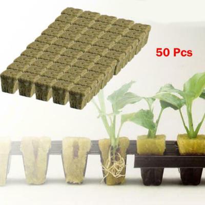 Lot de 50/100 cubes de démarrage pour plantes hydroponiques, pour la culture de plantes en serre, verger, véranda