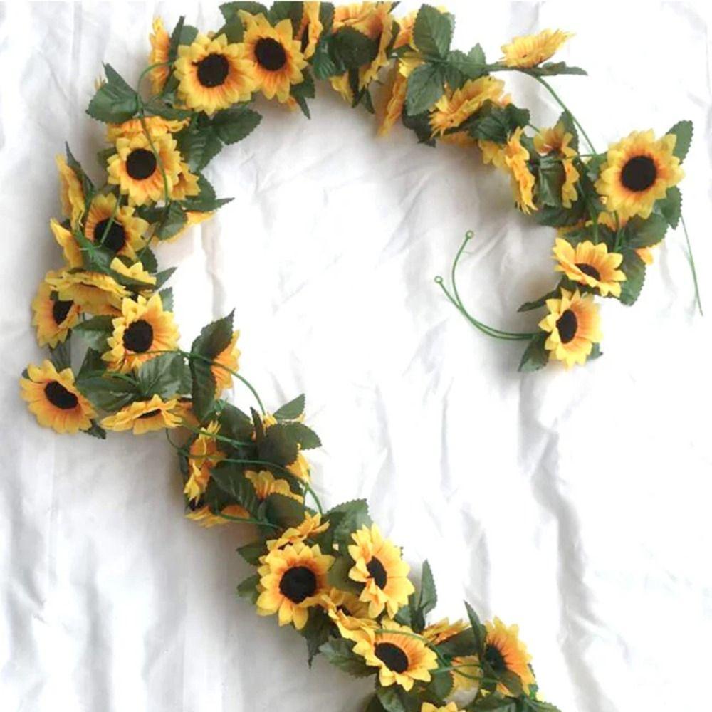 26 Heads Fake Sunflower Vine Floral Art Simulated Flower  Christmas
