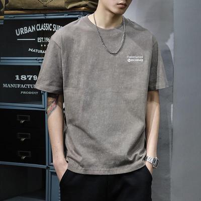Camiseta Retro de Algodón de Manga Corta y Corte Holgado para Hombre - Ropa Casual de Verano a la Moda