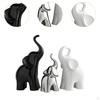 3 Pieces Elephant Sculptures Office Living Room Gift Home Decor Collectible Family