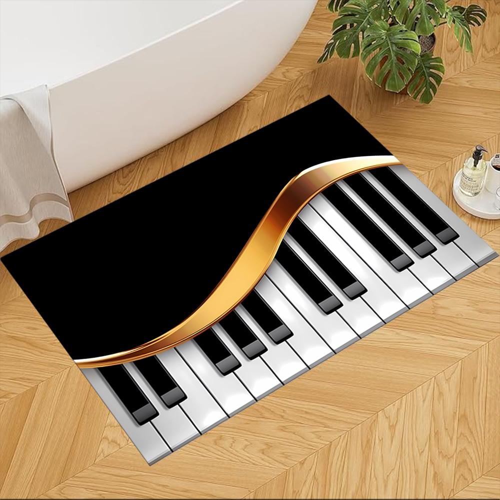 

Piano Keys Harmony Music Non-Slip Home Carpet Design for Office Decor Living Room Bedroom Gift 40cmx60cm