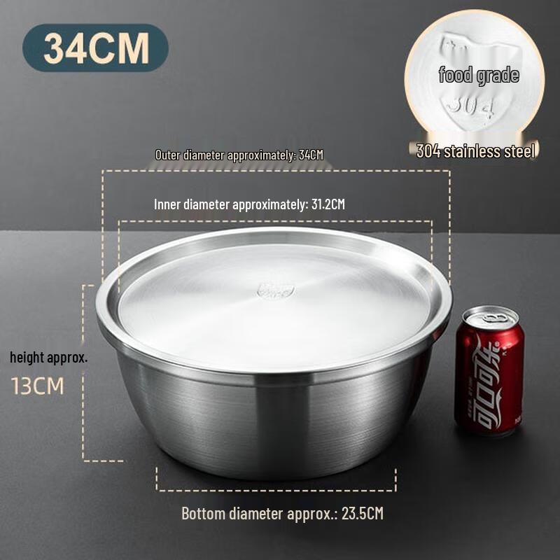 

HANDUNYOU 304 Stainless Steel Mixing Bowl with Lid