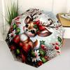 1pc Christmas Deer Durable Cartoon Folding Umbrella, Portable 3-Fold Compact Umbrella for Men and Women, Suitable for Travel or Daily Use.S0