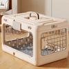 Collapsible Pet Carrier Box Breathable Thickening Cat Transport Box with Handle Plastic Pet Travel Cage Indoor Outdoor Use