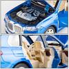 1/24 Scale X7 SUV Model Car Toy, Zinc Alloy Pull Back Toy Car with Sound and Light for Kids Boy Girl Gift