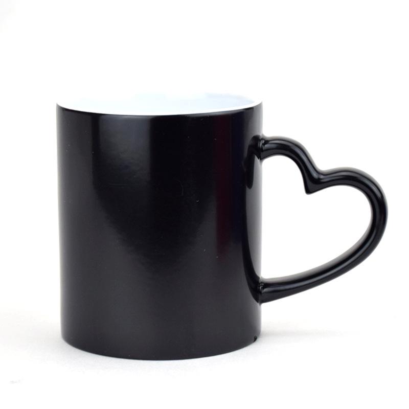 Starry Sky Heart Handle Temperature-Sensitive Color-Changing Cup with Customizable Image Logo
