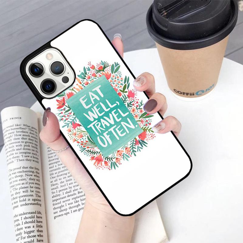VEGAN FOOD QUOTES ANIMAL LOVE VEGGIE Phone Case For iPhone 17 Air 14 15 16 13 12 Max Cover For Apple Pro Max Plus