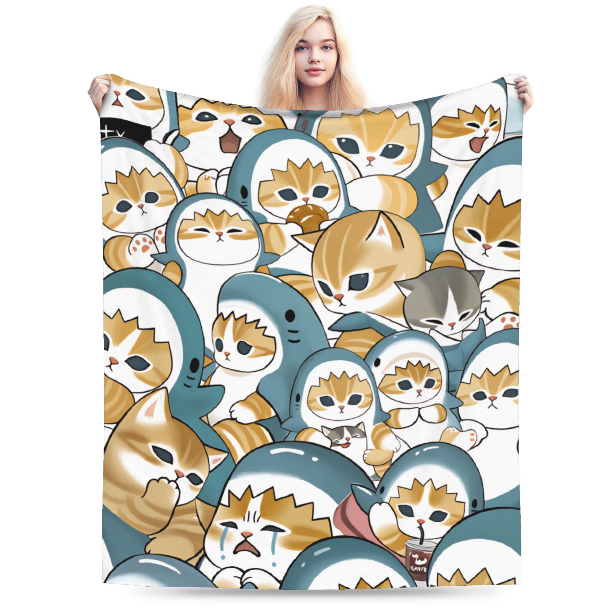 

Mofusand Blanket Super Soft Print Plush Throw Blanket For Girls Boys Bedroom Flannel Bedspread Bed Cover 75x90cm