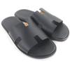 Pristine HERMES Sandals Izmir H logo design shower sandals slides black Used