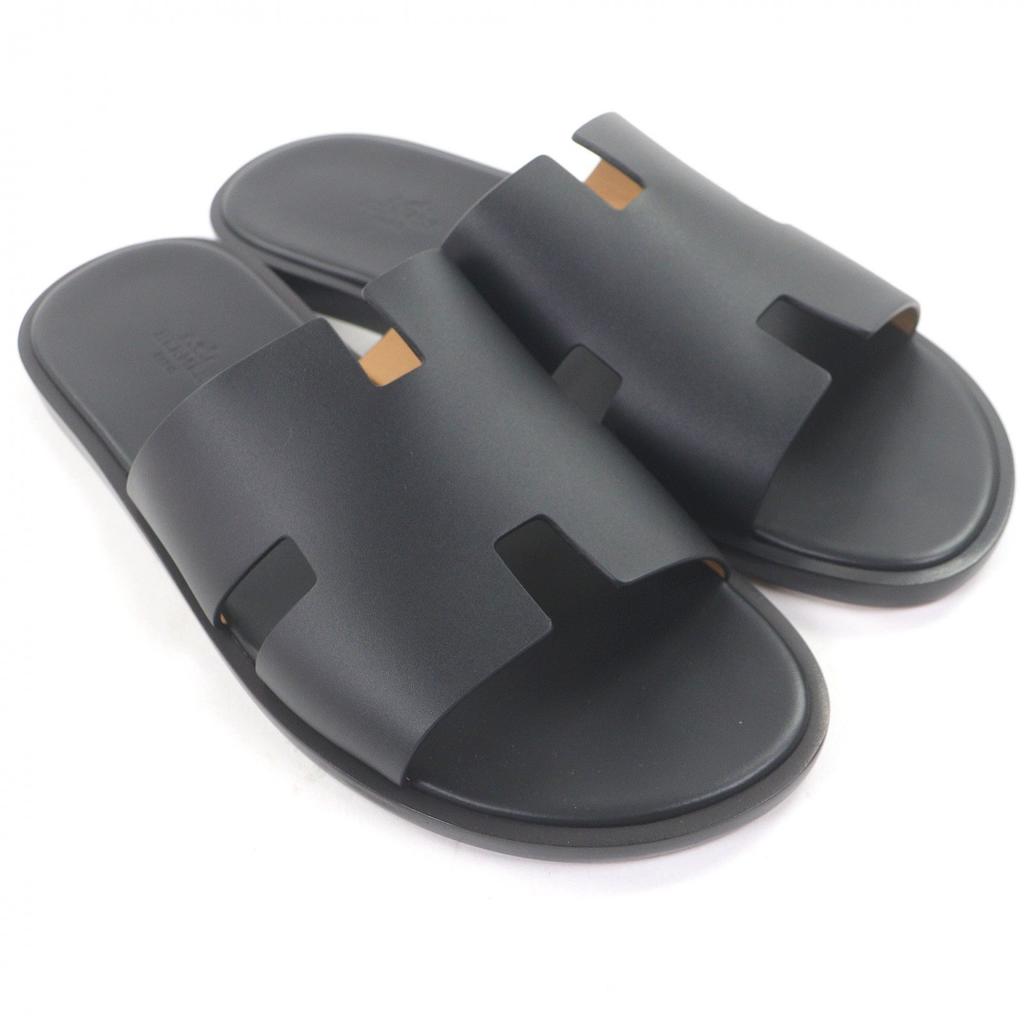 Pristine HERMES Sandals Izmir H logo design shower sandals slides black Used