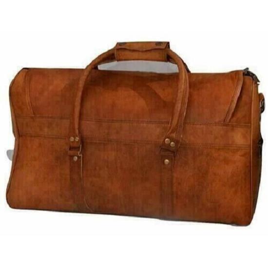 Leather Overnight Bag Travel Duffle Gym Men Weekend Vintage Genuine Mens Luggage