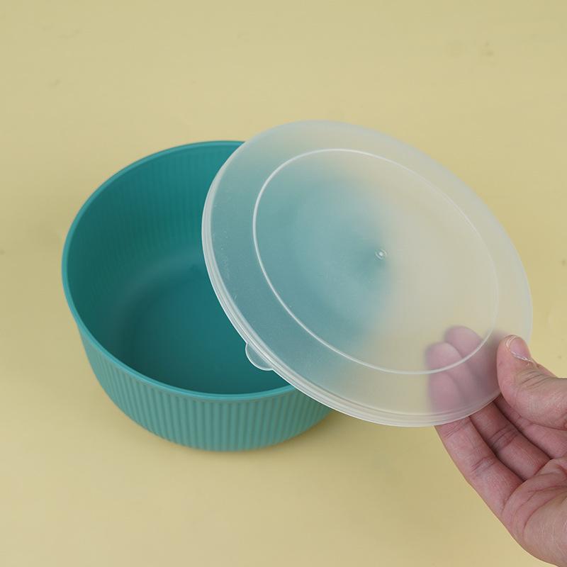 Vertical-Stripe Creative Homeware High-Capacity Stylish Food Storage Bowl
