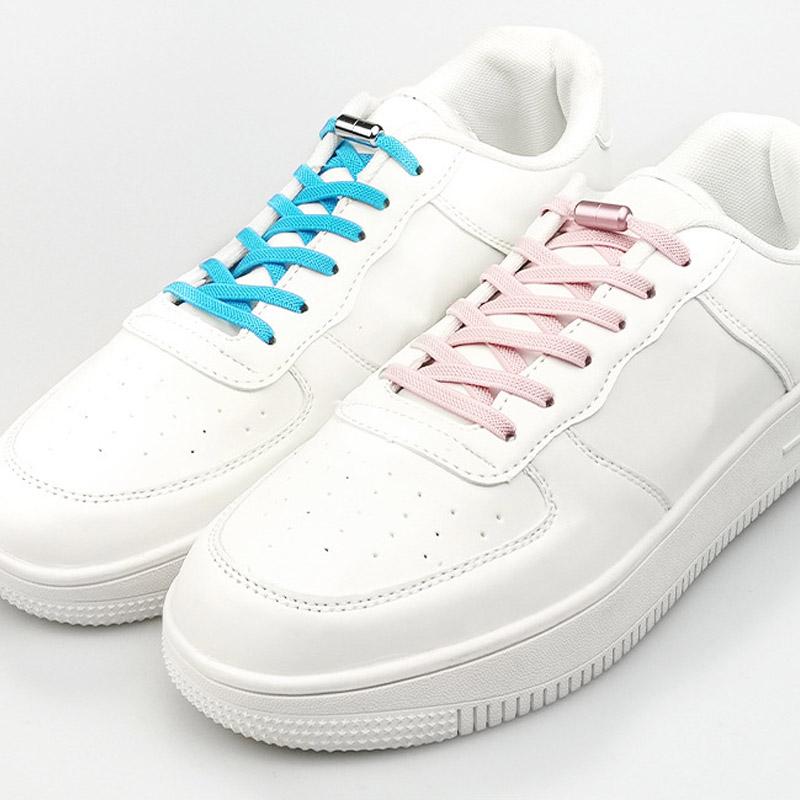 Kids Adult Elastic Popular No Tie Unisex 1Pair Capsule Buckle Shoelace Flat Sneakers Creative New High Quanlity Locking