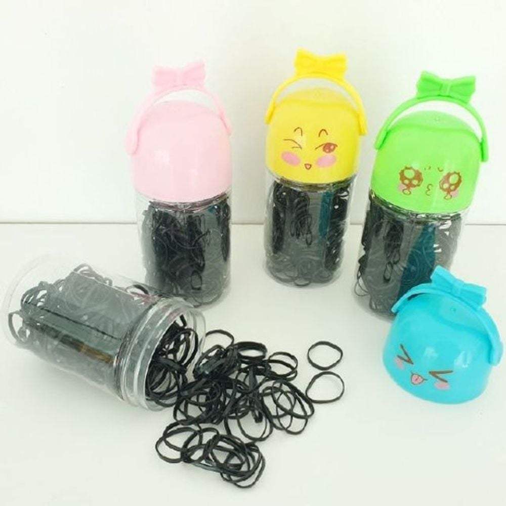 

Резинки для волос, 200 пучков, черные