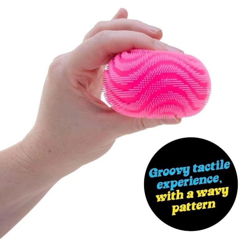 Nee Doh Kula Fuzz Wonder Waves Sensoryczna Zabawka do Ściskania Miękka Zabawka Teksturowana Piłeczka Antystresowa Fidget dla Dorosłych Dzieci