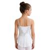 Vestito da Ginnastica da Bambina Senza Maniche con Rucher, Patchwork in Rete, Strass Scintillanti, Slip Integrati