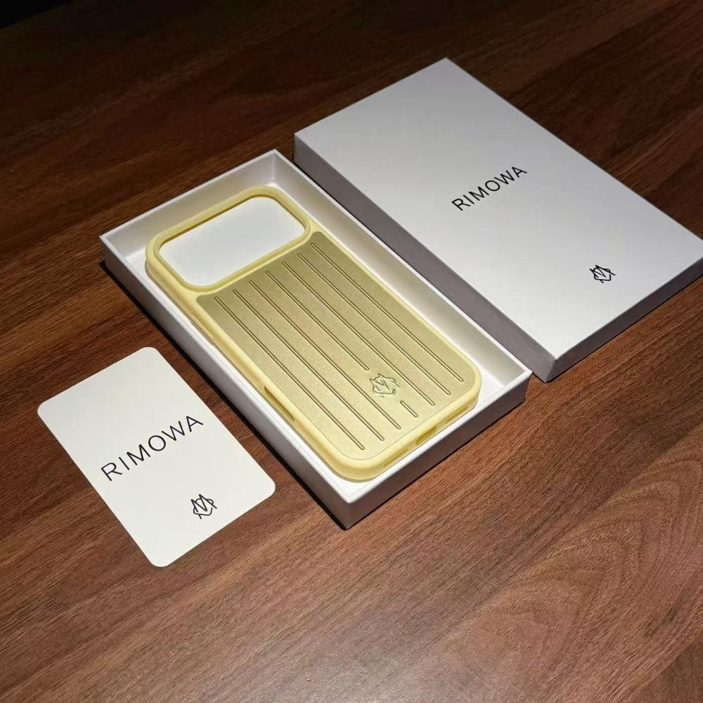 Ins Premium Aluminiumlegierung Handyhülle Für RIMOWA Box Für iPhone 17 Pro Max 16 15 14 13 3D Wellenstreifen Gepäck Verbesserter Fallschutz Schutzhülle