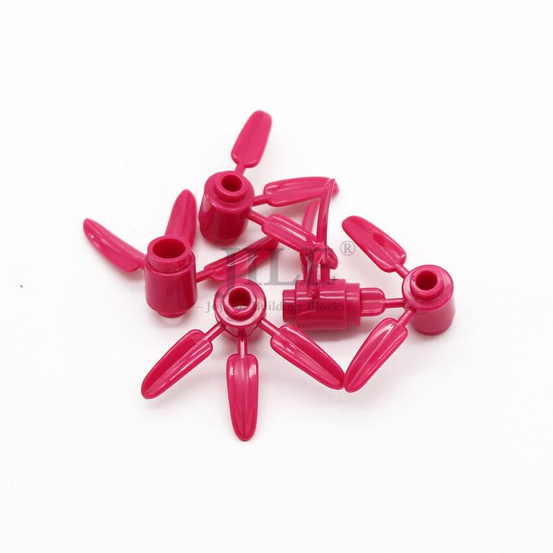 110pcs MOC DIY Building Blocks Plant Brick Round 1x1 with 3 Bamboo Leaves Tree Compatible 30176 Children Figures Plastic Toys