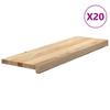 Wooden Stair Treads 20 pcs Unfinished 80 x 25 x 2 cm Solid Oak