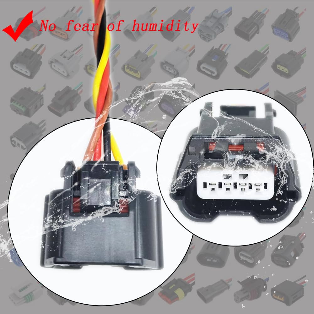 Mass Air Flow Sensor Connector Plug Pigtail Harness 22680-3VA0A AFH60M-47 Replacement for Nissan Infinity