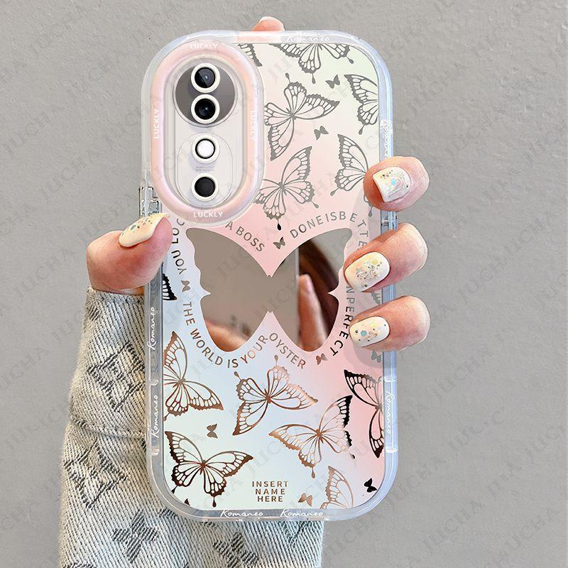 Premium Silicone Phone Case Vivo S19 Pro S18 S17 S16 With Gradient Hollow Butterfly Design Detachable Chain Strap vivo S19