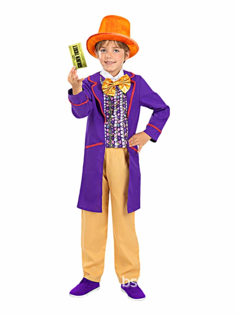 Wonka Chocolate Factory Cosplay Costume Set Movie Character Outfit for Halloween Carnival Party Fancy Clothes Full Set