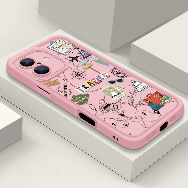 For iPhone 16 Pro Max 15 Pro 14 Plus 13 12 11 XS XR 8 7 Case Shell Signboard Print TPU Soft Shockproof Matte Phone Cover