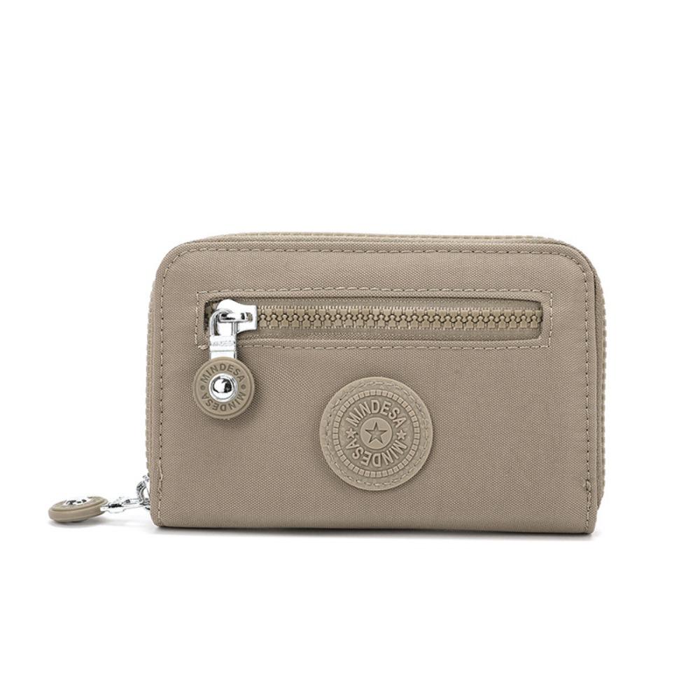 

Короткий однотонный кошелек для монет нейлоновый маленький кошелек винтажный нейлоновый кошелек мужской хаки